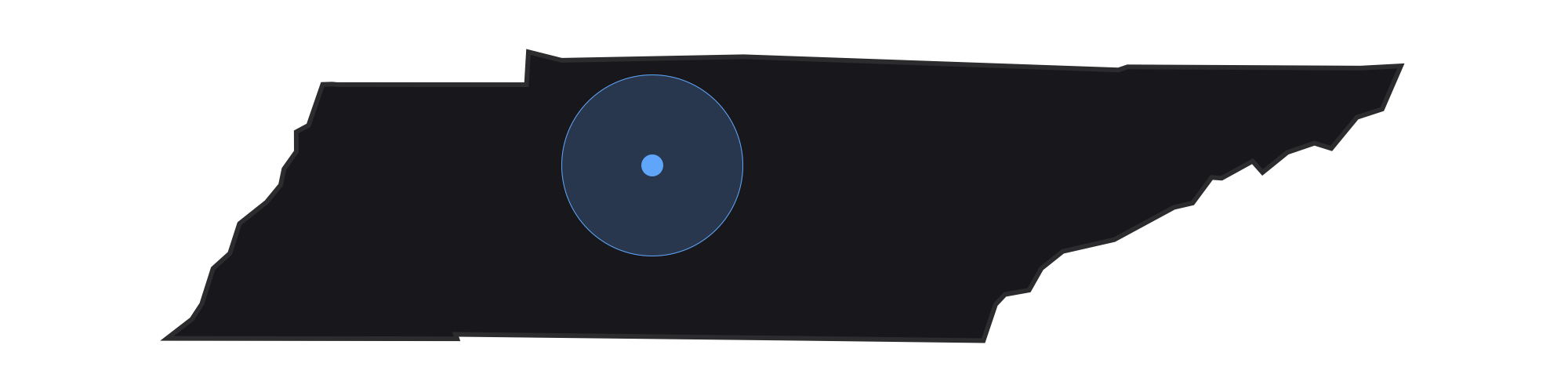 Map of Tennessee service area